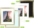 Golden State Art, 16x20 Brushed Aluminum Frame with Ivory Mat for 11x14 Picture - Wide Molding- Swivel Tabs, Sawtooth Hangers - Wall Display (Satin Gold, 1 Pack)