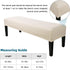 ATFWEL Jacquard Bench Cover,Stretch Anti-Dust Removable Dining Bench Slipcover Washable Bench Seat Protector Cover for Living Room,Bedroom,Kitchen (Beige)