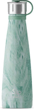 S'ip by S'well Stainless Steel Water Bottle - 15 Oz - Peppermint Tree - Double-Walled Vacuum-Insulated Keeps Drinks Cold for 24 Hours and Hot for 10 - with No Condensation - BPA-Free