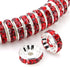 Allb 100Pcs Rondelle Spacer Beads 8mm Silver Plated Czech Crystal Rhinestone for Jewelry Making Loose Beads for Bracelets