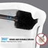 Toilet Brush and Holder 2 Pack, Toilet Bowl Brush with Extra Long Handle, Toilet Scrubber and Covered Holder, Toilet Brushes for Bathroom-Space Saving, Covered Brush, Durable, Deep Cleaning(Bronze)