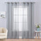 MIULEE 2 Panels Solid Color Dark Grey Sheer Curtains Elegant Grommet Window Voile Panels/Drapes/Treatment for Bedroom Living Room (54X84 Inch)
