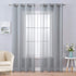 MIULEE 2 Panels Solid Color Dark Grey Sheer Curtains Elegant Grommet Window Voile Panels/Drapes/Treatment for Bedroom Living Room (54X84 Inch)