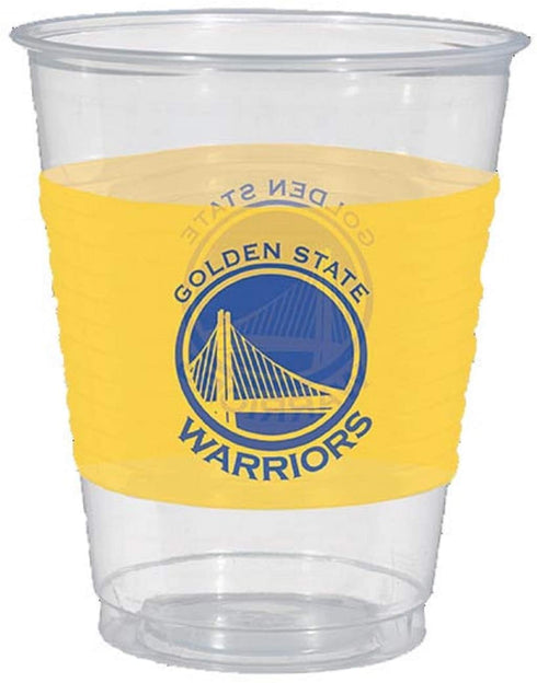 amscan Sports Party Favor Golden State Warriors NBA Collection Plastic Party Cups, Yellow
