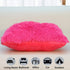 JOTOM Deluxe Throw Pillow Cover Case Decorative Soft Plush Cushion Cover Sofa Car Bedroom Home Decor Couch,17 x 17 Inches,Set of 4 (Plush|Hot Pink)