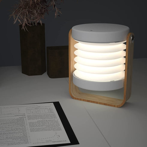 Youuish Touch Night Light Foldable Lantern Lamp, LED Dimmable Lamps Warm Lights Portable for Bedroom Corridor Living Room and Outdoor Camping, USB Rechargeable, White