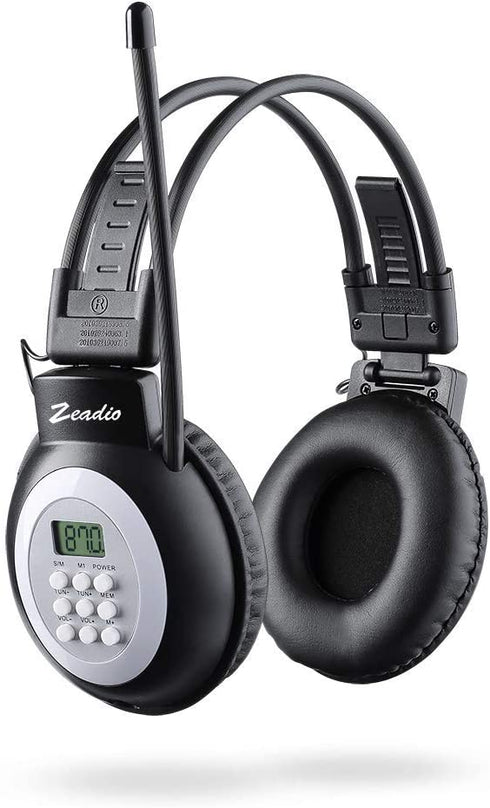 Zeadio Walkman Headphone Radio, FM Stereo Headset Radio Receiver