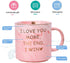Valentines Day Gifts for Her Him Women Men-12 oz Marble Pink Coffee Funny Gifts Mug,Mothers Day Christmas Anniversary Birthday Gifts for Her Girlfriend Him Wife Print I Love You More The End I Win