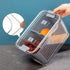 Fresh Produce Saver Container Mesh Sieve Storage Organizer Filter Basket Fresh Vegetable Fruit Draining Crisp Keep Vegetables Fresh Easy to Clean (Grey-1.7 L)