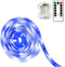 echosari Blue Led Strip Lights Waterproof Battery Operated with Remote, 8 Modes, Dimmable, Timer, Self-Adhesive, Cuttable, 3M 90Led Battery Strip Led Light for Indoor Outdoor Decor