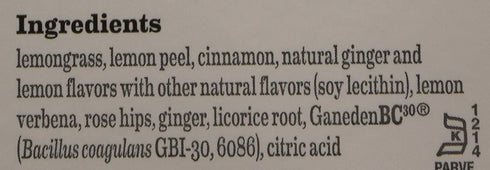 Bigelow Lemon Ginger Probiotics Herbal Tea (Pack of 4)