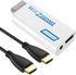 wii to hdmi Adapter,Wii to hdmi Converter,Wii HDMI Adapter with 3.5mm Audio Jack&1080p 720p HDMI Output Compatible with All Wii Display Modes ? HDMI Cable Included?