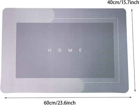 Super Absorbent Floor Mat?Quick Dry Bathmat , Floor Mat Soft Carpet Slip-Resistant Bathing Room Rug Floor Door, Washable Cushion Mat 23" x 16" (Square)