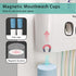 WREWING Toothbrush Holder Multi-Function Wall-Mounted Automatic Toothpaste Dispenser and Dust-Proof Toothbrush Holder with 5 Brush Slots 4 Cups 2 Automatic Toothpaste Dispensers 1 Storage Slot For Bat