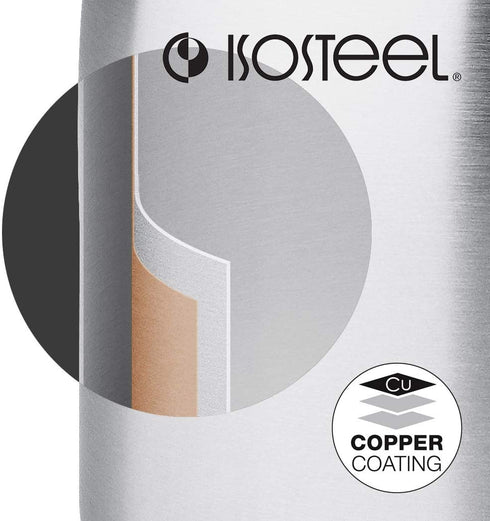Isosteel Va-x212bk, X2 Stealth 1,2 Liter vacuum flask, Black, 18/8 stainless steel, BPA & LFGB tested