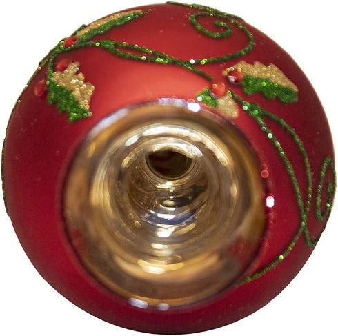 Kurt Adler Glass Santa Claus Design Treetop, 16-Inch