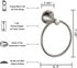BVL Towel Ring Brushed Nickel, Hand Towel Holder Ring Hanger for Bathroom Kitchen ,Metal Round Towel Holder Wall Mounted Towel Rack,2 Pack