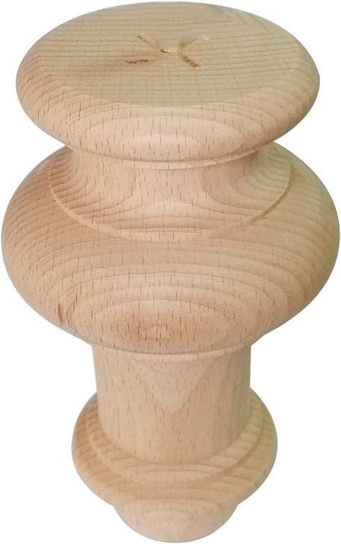 Btibpse 6" Wood Furniture Legs Unfinished Sofa Bun Feet for Cabinet, Chair, Loveseat, Ottoman, Dresser Foot Replacement Set of 4