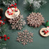 Blulu 50 Pieces Plastic Snowflake Ornaments Glitter Snowflake Christmas Tree Hanging Decorations with 50 Pieces Hooks for Winter Home Wonderland Decor Xmas Party Favors Supplies (Rose Gold)