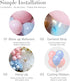 Pastel Pink and Blue Balloon Arch Garland Kit-Macaron Pink Balloon Blue Balloon White Balloon 18/12in 141Pcs for Birthday,Gender Reveal,Baby Shower,Wedding,Engagement,Christmas and New Year Party Decoration.