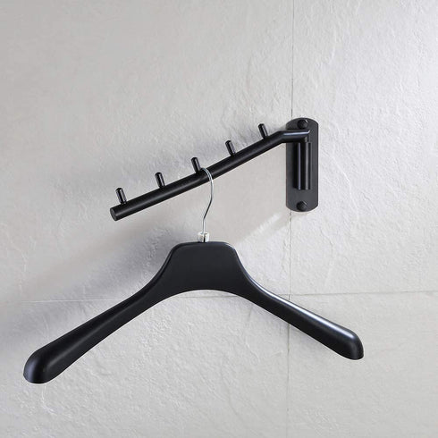 JQK Folding Clothes Hanger Rack, Stainless Steel Swing Arm Hook Holder, Clothing Hanging System Drying Closet Storage Organizer Oil Rubbed Bronze Wall Mount, SHR100-ORB