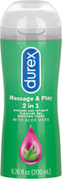 Durex Massage & Play 2 in 1 Lubricant, 6.76 fl. oz. Soothing Touch with Aloe Vera. Lube & Massage Gel in 1 (Packaging May Vary)