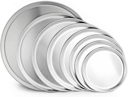New Star Foodservice 51025 Restaurant-Grade Aluminum Pizza Pan, Baking Tray, Coupe Style, 12-Inch, Pack of 6