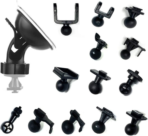 OctinPris Dash Camera Suction Cup Mount Dashcam Mounts Holder with 13 Ball Joints Adapter for Vehicle Video Recorder Windshield & Dashboard for Dash Car DVR Camera GPS