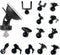 OctinPris Dash Camera Suction Cup Mount Dashcam Mounts Holder with 13 Ball Joints Adapter for Vehicle Video Recorder Windshield & Dashboard for Dash Car DVR Camera GPS