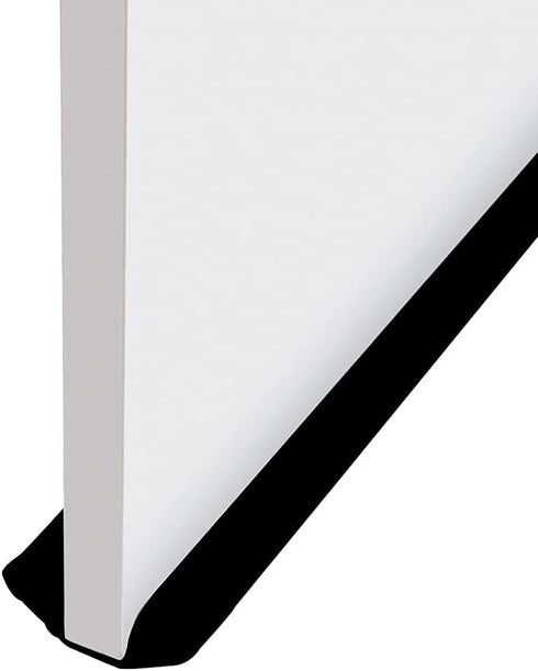 Twin Door Draft Stopper, Under Door Draft Stopper, 42 Inch Length Adjustable Window Door Breeze Blocker, Weather Stripping Noise Blocker Guard, Reducing Cool Air(Black)