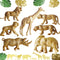 38 PCS Gold Safari Animals Figurines Toys Jungle Animals Cake Decoration Jungle Party, Wild Plastic Animals for Jungle Safari Wild Animals Birthday Baby Shower Party Decoration Centerpiece Supplies