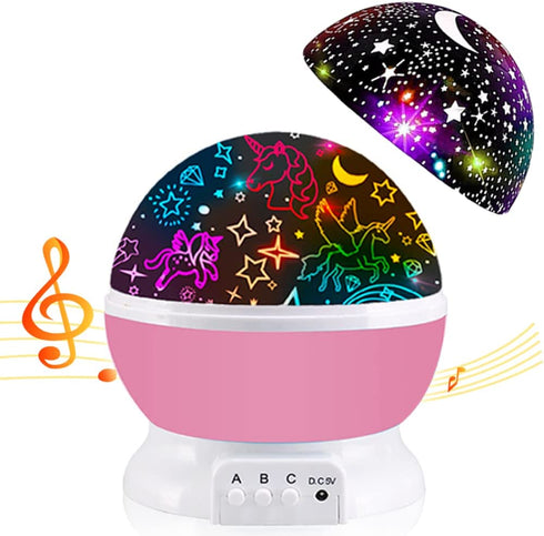 Night Light for Kids,Unicorn Gifts for Girls,Star Projection Gifts for Teenage Girls with Music 2 in 1 Popular Cool Toys Christmas Xmas Birthday Gifts for Girls Age 3 4 5 6 7 8 9Year Olds Baby Girls