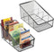 mDesign Plastic Food Packet Organizer Bin Caddy - Storage Station for Kitchen, Pantry, Cabinet, Countertop - Holds Spice Pouches, Dressing Mixes, Hot Chocolate, Tea, Sugar Packets, 2 Pack - Smoke Gray