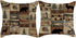 Jimrou Throw Pillow Cover 18x18inches Set of 2 Gifts Wood Cabin Wild Animals Bear Deer Paw Prints Forest Wildlife Cotton Linen Decorative Home Sofa Chair Car Square Throw Pillow Case Cushion Cover