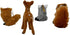 Kurt Adler C4683 Plush Forest Creature Animal Decorative Holiday Christmas Tree Ornament Set with Deer, Fox, Raccoon, and Squirrel (4 Pack)