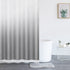 Ombre Shower Curtain with Tassels, Fabric Grey Shower Curtain Set with Hooks, FLYMALL Waterproof Machine Washable Gradient White and Gray Bathroom Curtains 72 x 72 Inch (Ombre Grey)