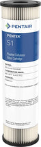 Pentair Pentek S1 Sediment Water Filter, 10-Inch, Under Sink Pleated Cellulose Filter Cartridge, 10" x 2.5", 20 Micron