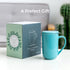 AmorArc Ceramic Tea Mug,16Oz Tea Cup with Infuser and Lid, Tea Strainer Cups with Tea Bag Holder for Loose Leaf Tea, Tea Steeping Mug for Tea/Coffee/Milk with well-wrapped Gift box -Turquoise