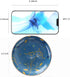 Ceramic Ring Dish Jewelry Tray,Bohemian/Boho Dandelion Decorative Organizer Trinket Dish with Golden,Home Decor Wedding Birthday Housewarming Gift for Her(Blue)