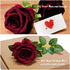 ETERNAL ANGEL Artificial Flowers Dark Red Fake Roses Real Looking Flannelette Flowers with Stem for DIY Arrangements Wedding Bouquets Centerpieces Bridal Shower Party Home Decorations- 16 Pcs