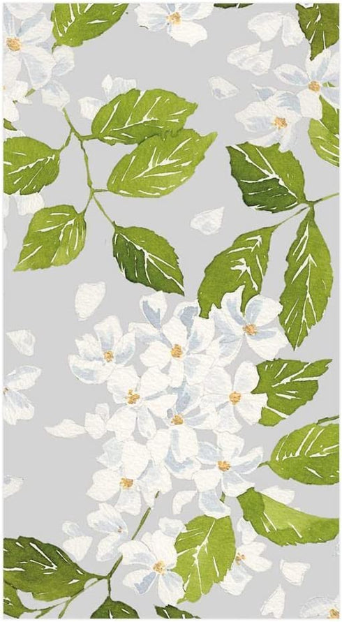 Caspari Blanc De Blancs Paper Guest Towel Napkins in Grey, Pack of 15