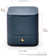 Oirlv Gorgeous Steel-Blue Ring Box Premium Leather Ring Gift Box for Wedding,Proposal Jewelry Storage Case