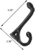 Tinsow Wall Mount Coat Hanger, Hooks Rustic Farmhouse Cast Iron Towel Hanger (6)