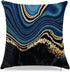 Pillow Covers 18x18, Navy Blue Marble Throw Pillow Covers, Set of 4, Black Gold Decorative Pillowcases, Blue Square Cushion Covers, for Living Room Bed Home Decor Couch Pillows(Navy Blue)