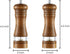 2-Piece Salt and Pepper Grinder Set, 6.5 Inch Wooden Salt and Pepper Mills with Adjustable Coarseness, Refillable Manual Pepper Mill Grinder for Home Cooks (Brown)