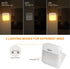 2 Pack LED Night Lights Rechargeable, Dusk to Dawn Sensor, bapro Warm White Stick-On Nightlight Adjustable Brightness for Bedroom, Bathroom, Kitchen, Hallway, Stairs, Kids, Adults, Compact Nightlight