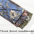 Aceorna Boho Bandeau Headbands Wide Knot Hair Scarf Floral Printed Hair Band Elastic Turban Thick Head Wrap Stretch Fabric Cotton Head Bands Thick Fashion Hair Accessories for Women Pack of 3 (Boho)