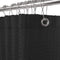 The Basic Living Waffle Shower Curtain, Fabric Shower Curtains with Waffle Weave Hotel Quality Bathroom Shower Curtains, Black, 72 x 84 Inches