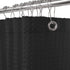 The Basic Living Waffle Shower Curtain, Fabric Shower Curtains with Waffle Weave Hotel Quality Bathroom Shower Curtains, Black, 72 x 84 Inches