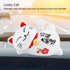 FTVOGUE Solar Powered Maneki Neko Lucky Cat, Fortune Welcoming Waving Arm Paw Up Lazy Lying Wealth Fortune Cat Home Stores Car Feng Shui Decor White(01)